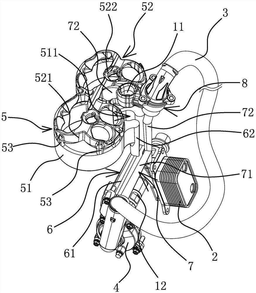 Water-cooling system of motorcycle engine