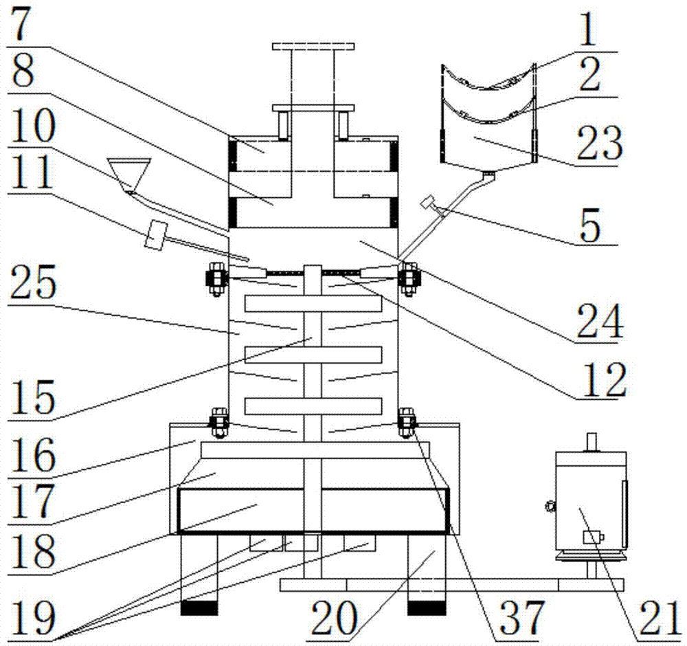 Engine oil recovery and pretreatment device of vertical retired passenger car