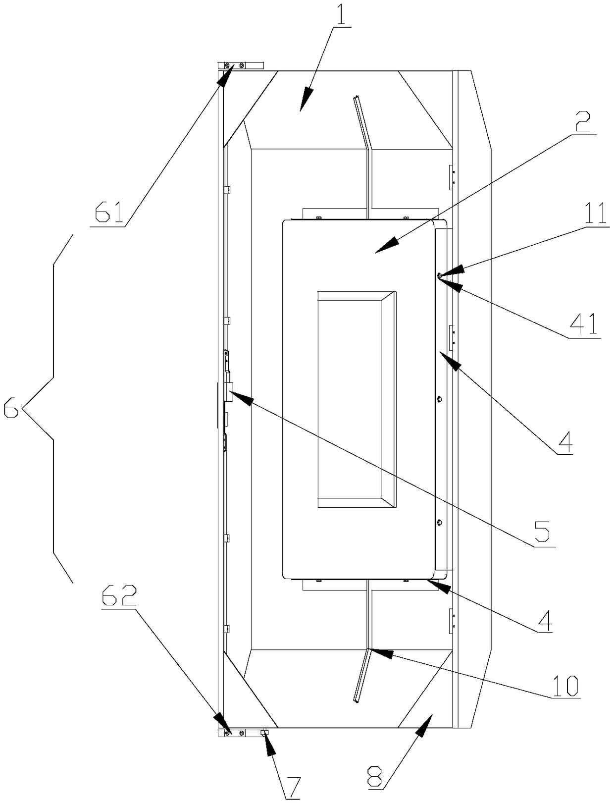 Door of human body scanning fitting room and human body scanning fitting room