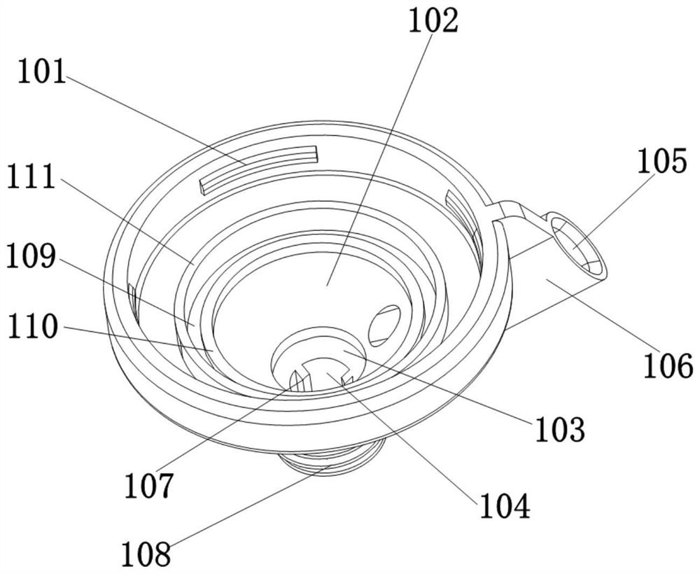 On-off structure for liquid extraction and liquid extraction assembly