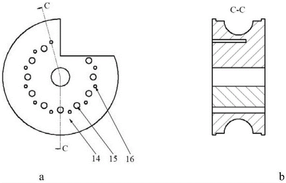 Numerical control differential heating bending forming mould for titanium tube and method