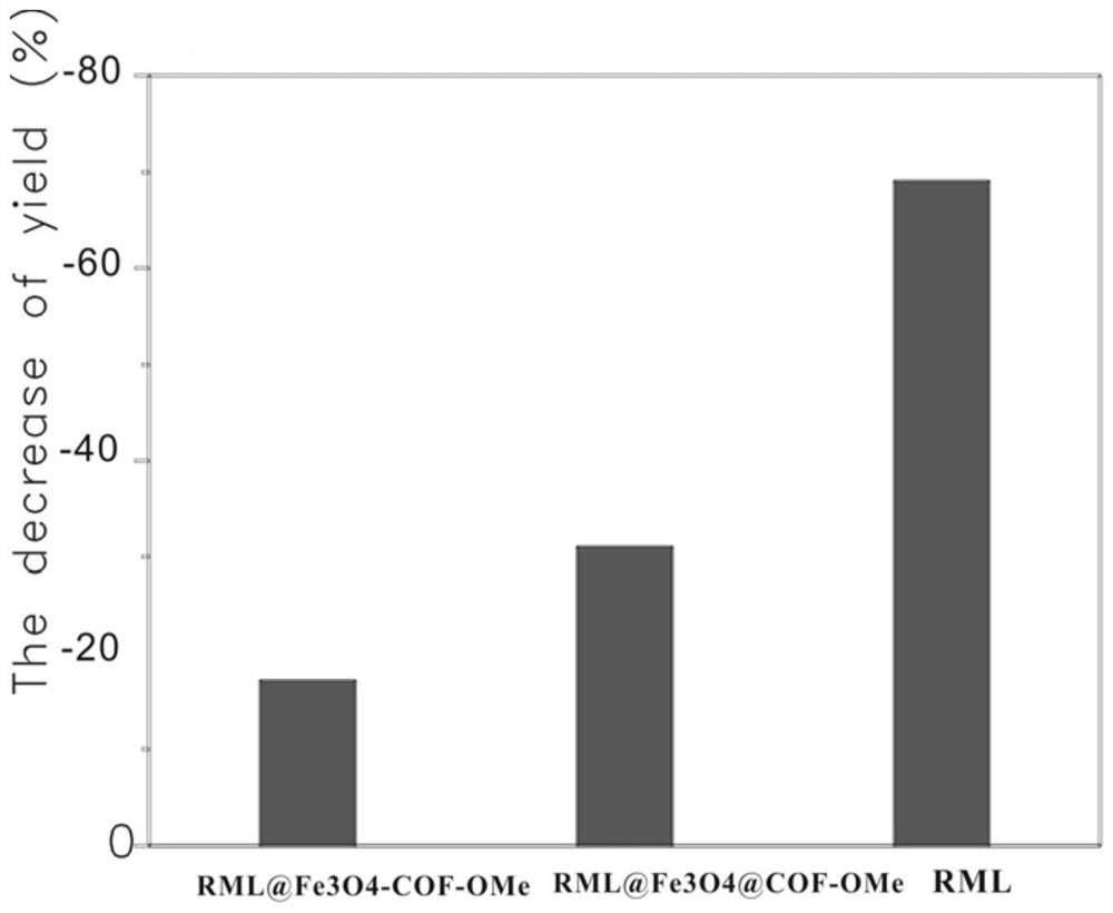 Magnetic COFs based immobilized enzyme, synthetic method and applications of immobilized enzyme in preparation of biodiesel
