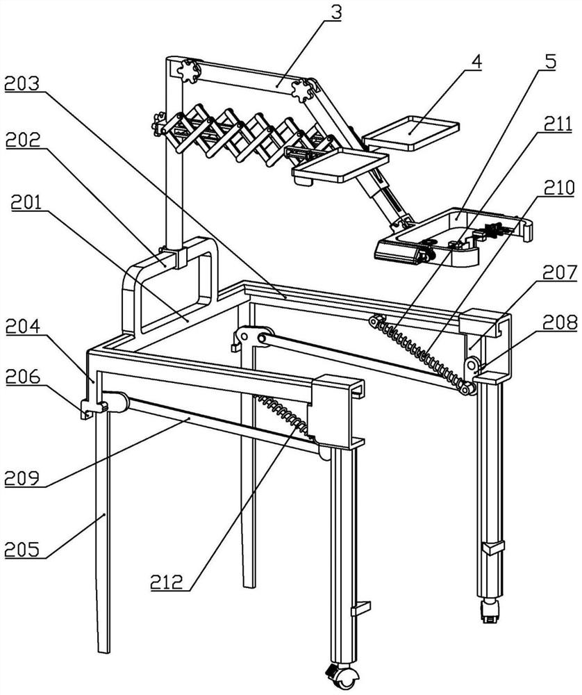 Auxiliary operation acting device for hepatobiliary surgery department