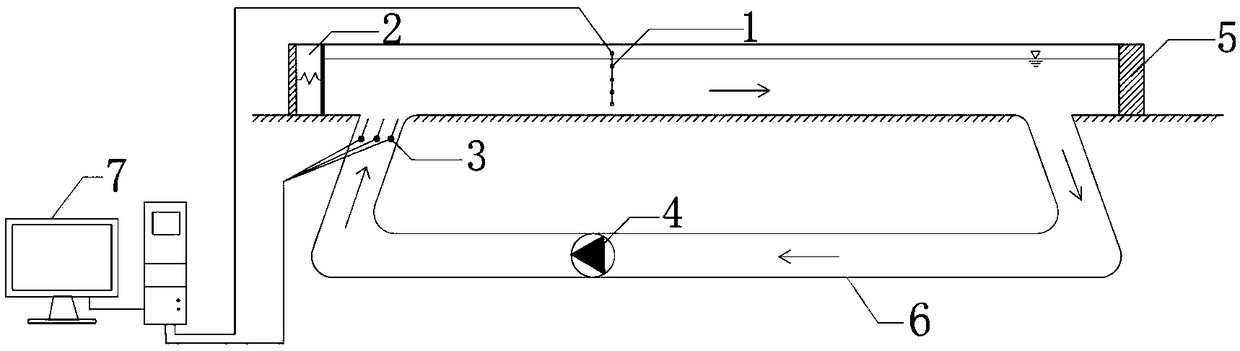 Intelligent adaptive flow guiding device for wave flow test pool and flow guiding method thereof