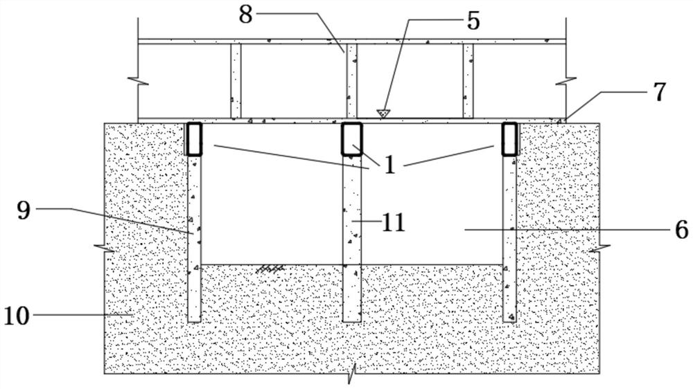 An underground engineering structure and construction method satisfying the double zero condition