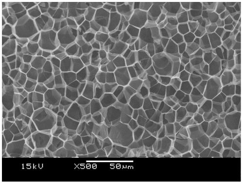 Lightweight polystyrene foam material with small pore size, and preparation method thereof