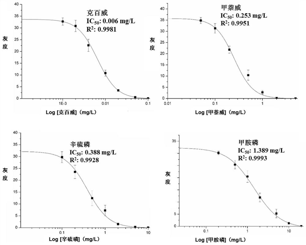 A method for rapid detection of pesticide residues by extracting samples with organic solvents