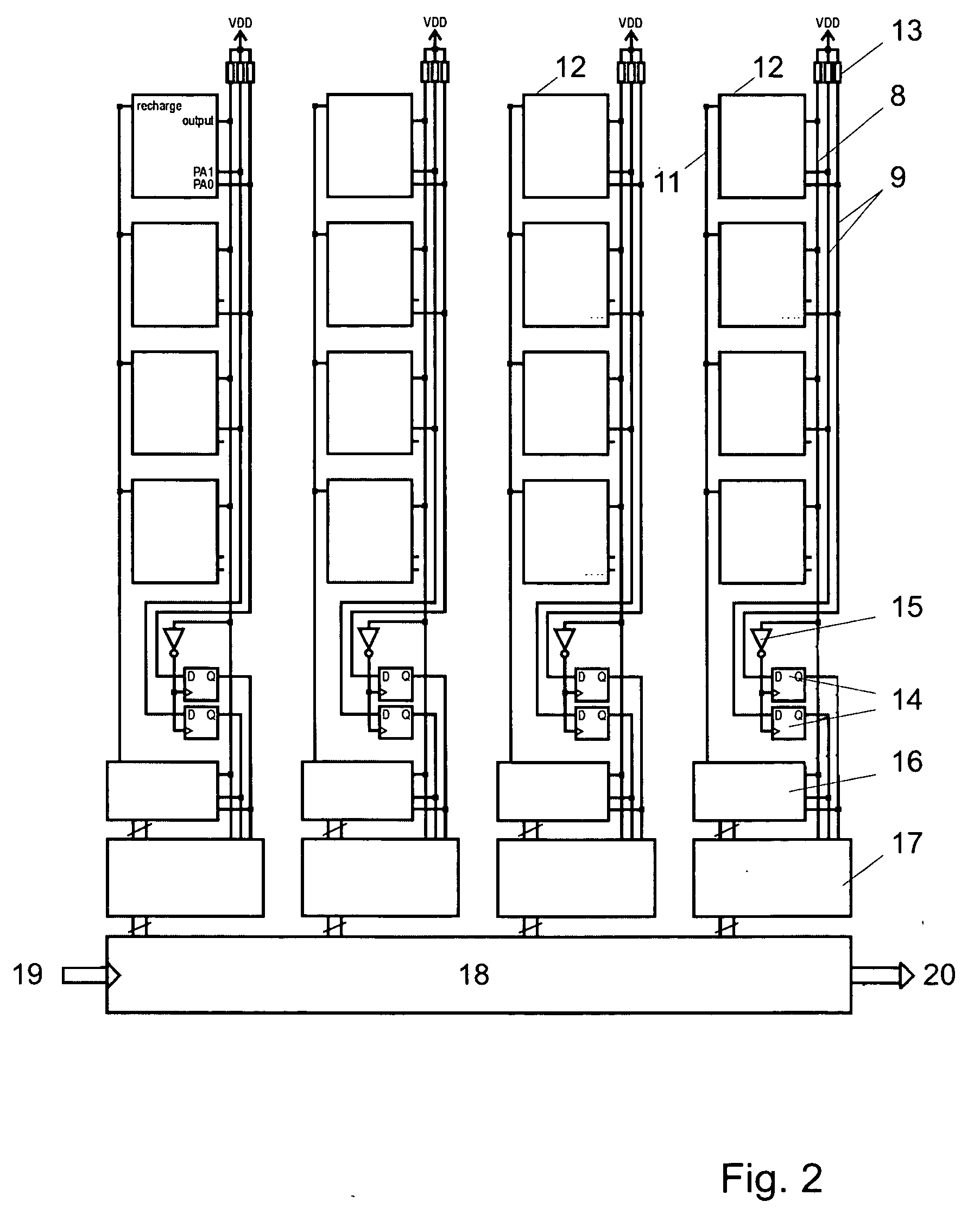 Integrated circuit comprising an array of single photon avalanche diodes