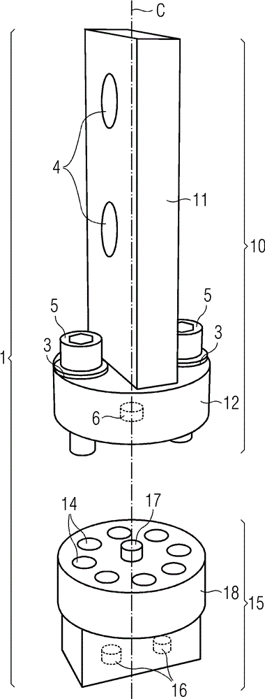 Angular adjustable rear stud for molded case circuit breaker