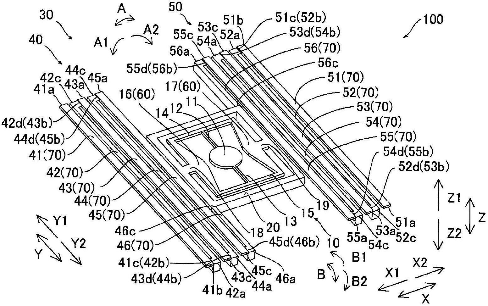 Vibrating mirror element and manufacturing method for same