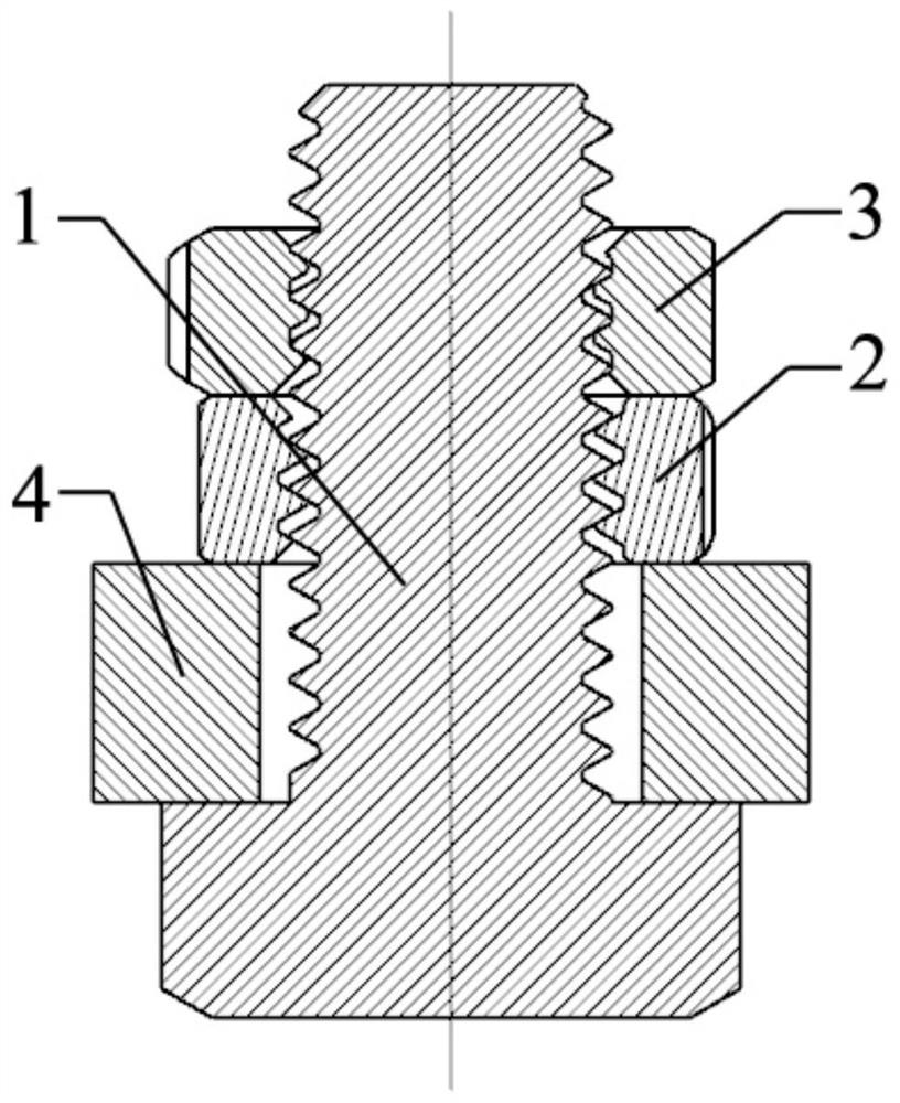 Thread pair capable of preventing automatic rolling movement in loosening direction