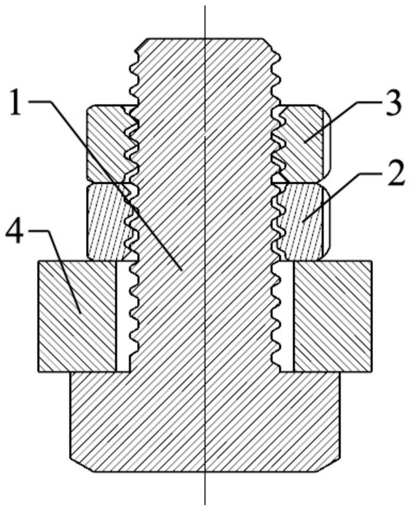 Thread pair capable of preventing automatic rolling movement in loosening direction