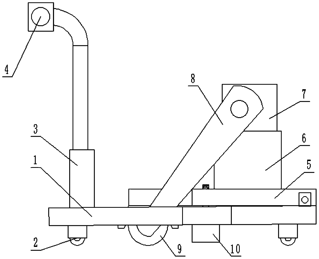 Slotting device for road construction