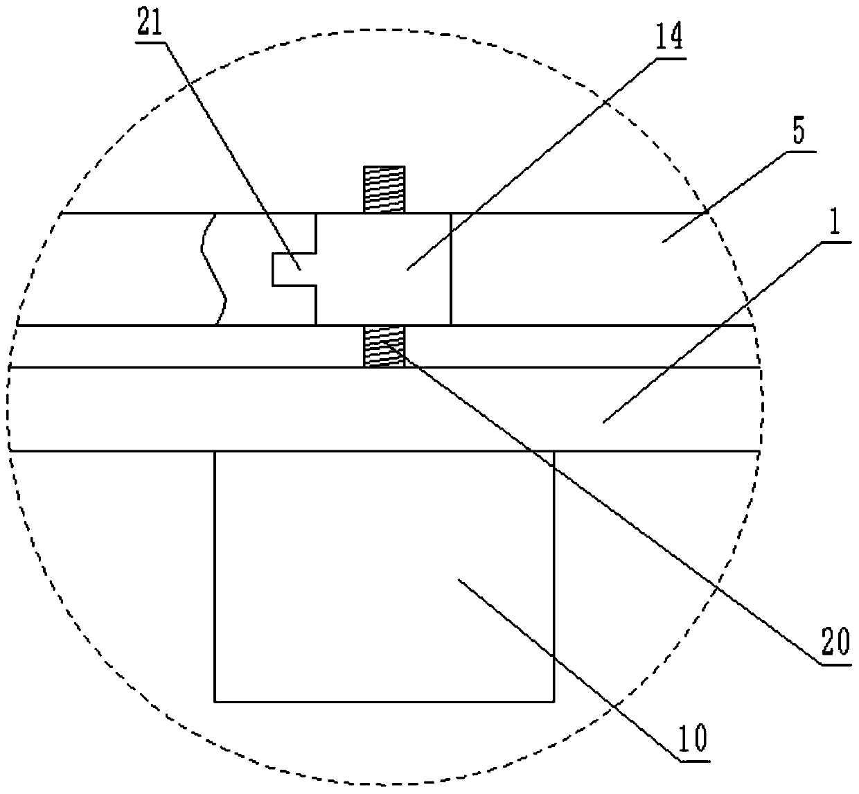 Slotting device for road construction