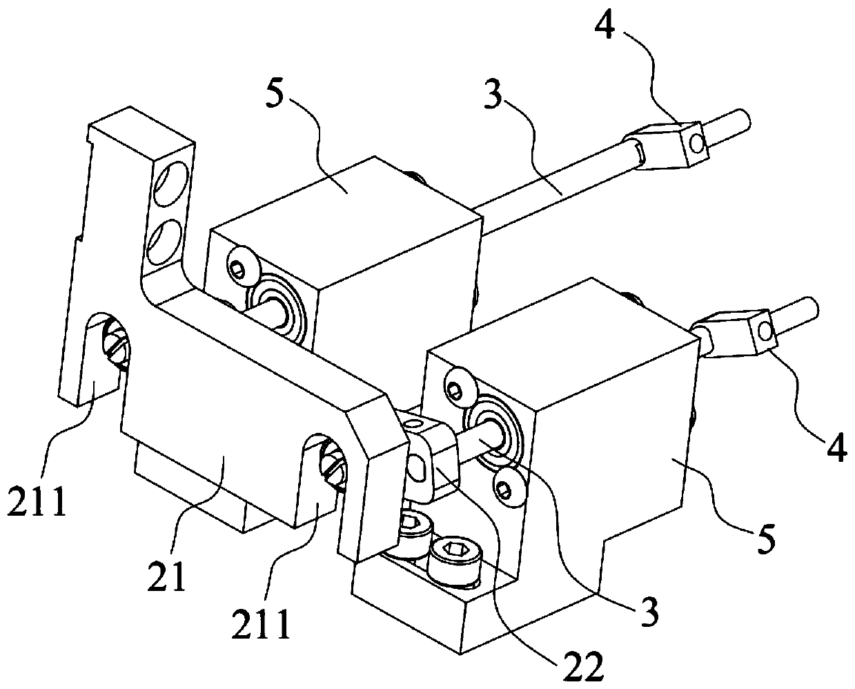 Rotary opening and closing device and automatic assembly module