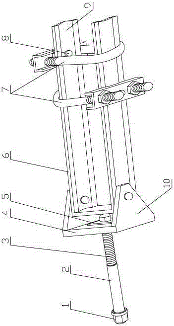 Double-U-shaped clamp-type anti-skidding universal wall-connecting part for scaffold
