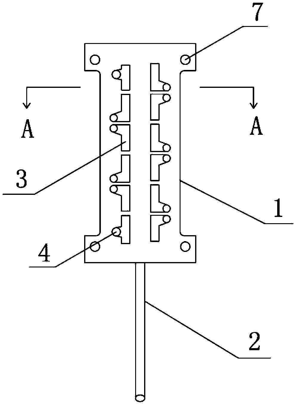 Cast-weld mold for storage battery electrode plate