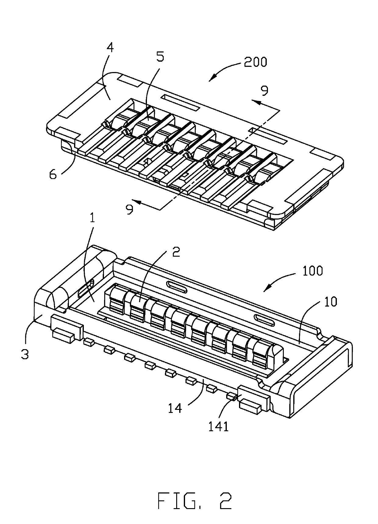 Electrical connector having an improved isolation block
