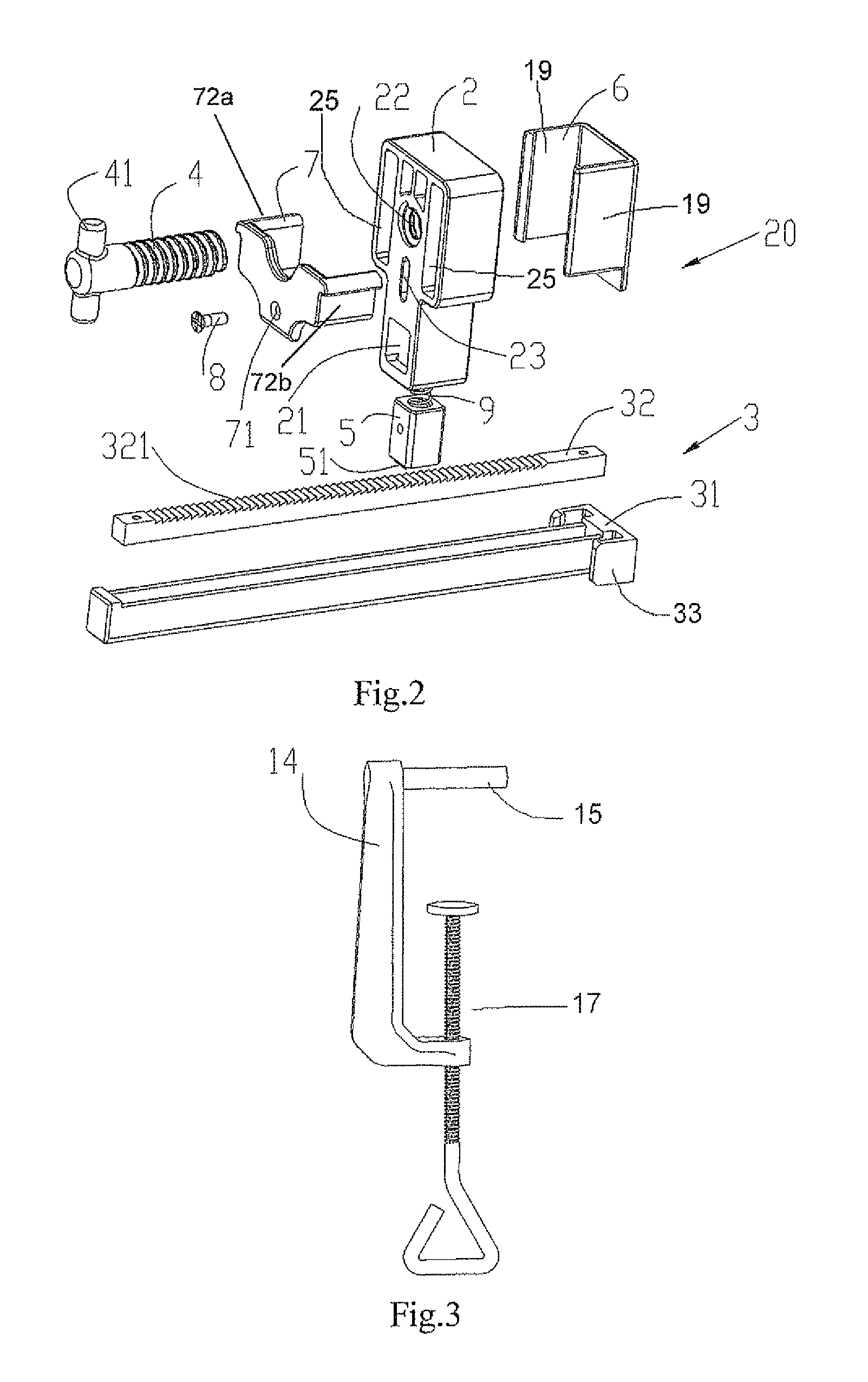 Miter box with adjustable clamps