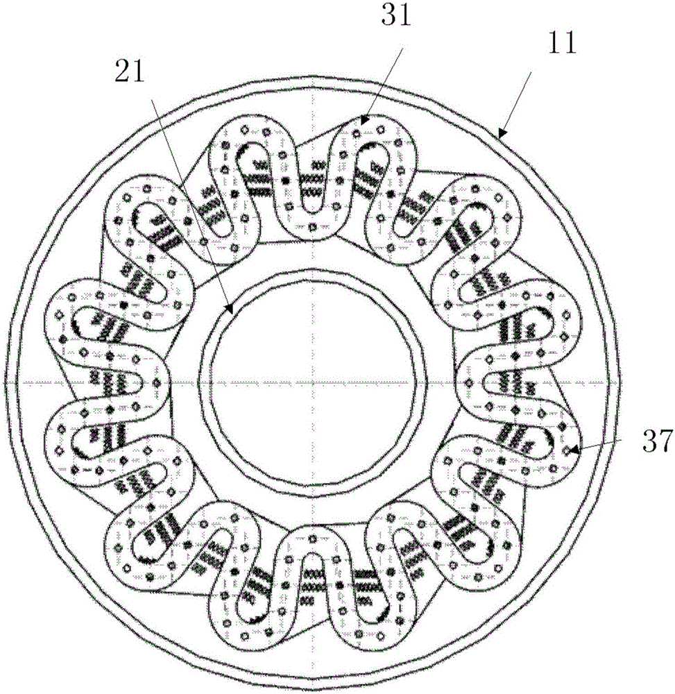 Atomizing nozzle, nozzle array and combustor