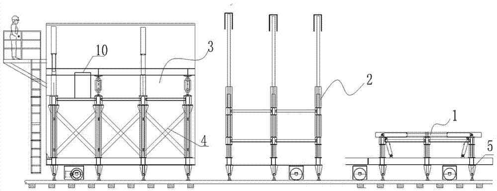 Underground excavation lining trolley for walk-through large-section tunnel and construction method for underground excavation lining