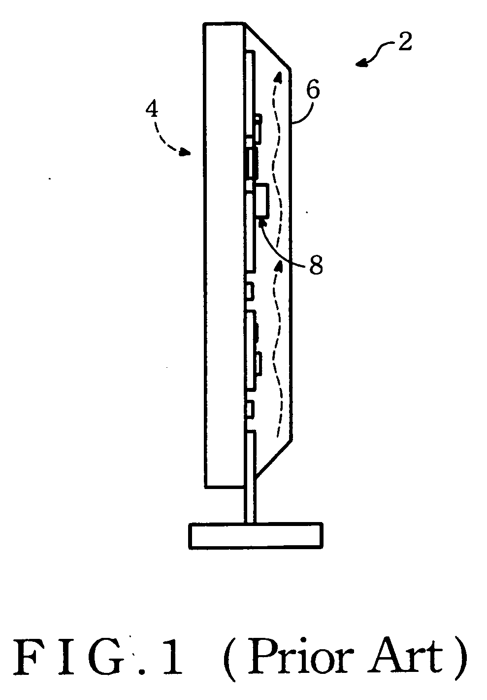 Heat-dissipating structure for flat panel display