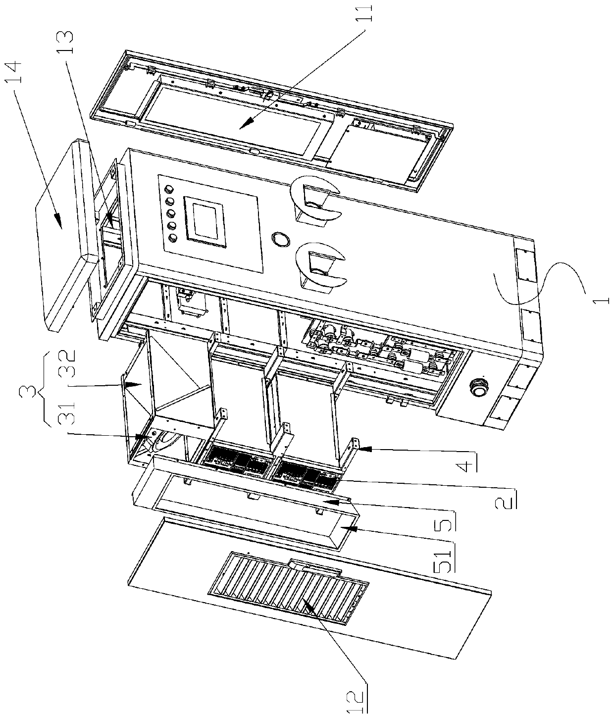 Heat dissipation structure of a charging pile