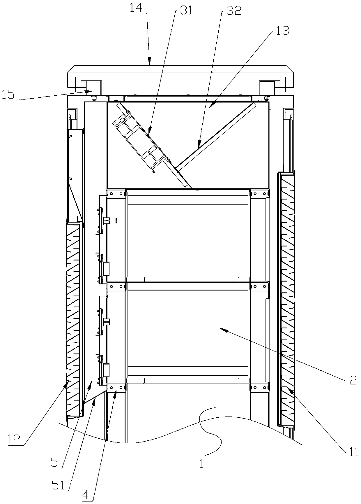 Heat dissipation structure of a charging pile