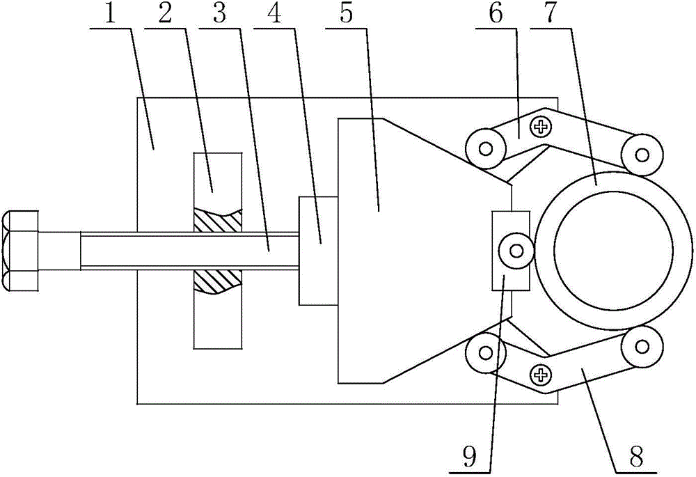 Threaded self-locking type automatic centering work fixture used for annular workpiece