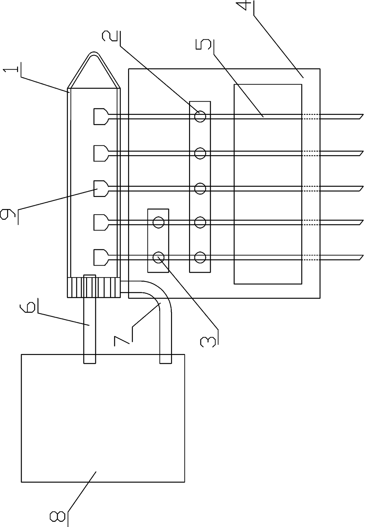 Sample injector for cross matching of blood, ABO and RhD blood-type identification and screening of irregular antibodies