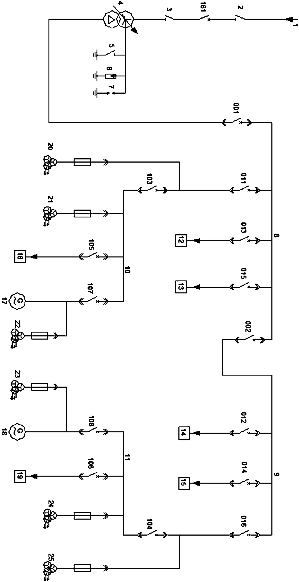 Power supply method for a phosphate fertilizer enterprise to run on a turbine generator isolated network when the main network is out of power