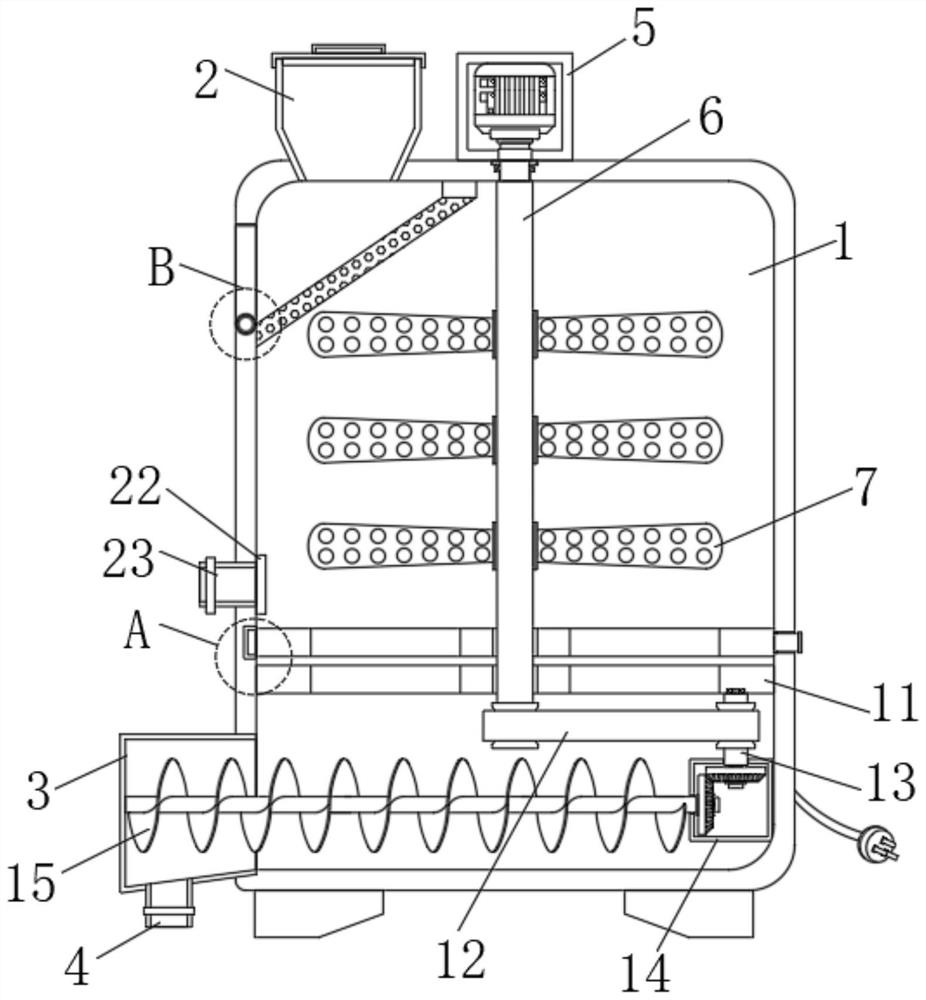 Sand setting device for sewage treatment