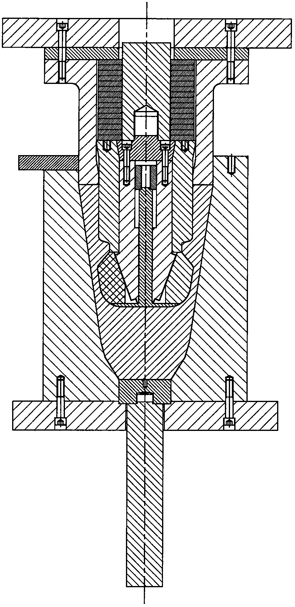 Integral extrusion forming method of complex inner ring rib of light alloy shell