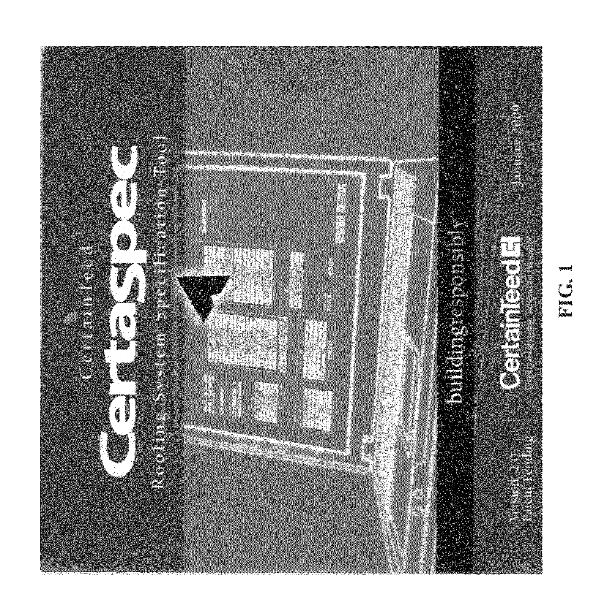 System and method for providing building product specification and product recommendations