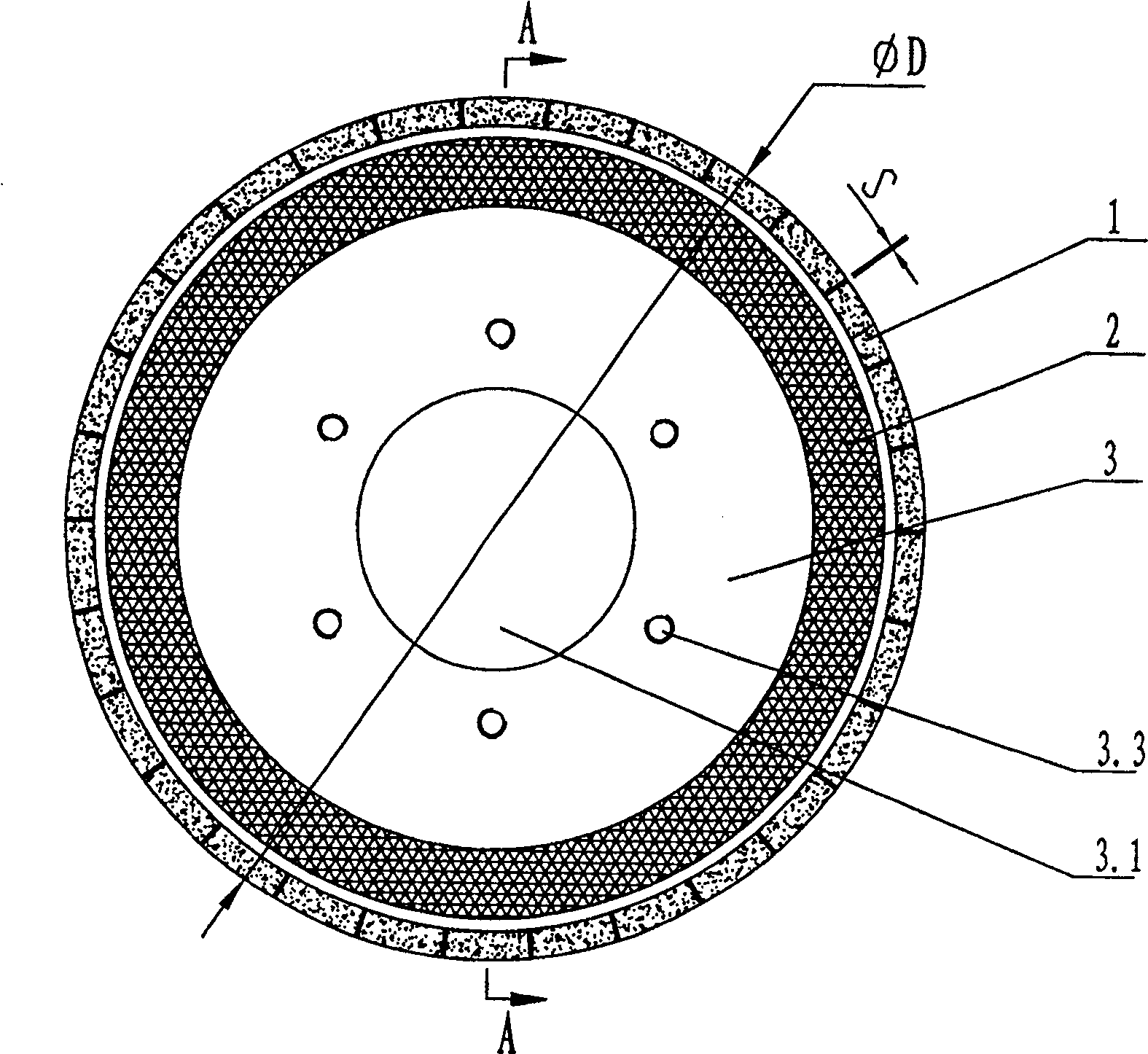 Edging wheel manufacturing method