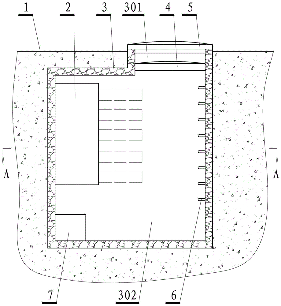 An underground waterproof communication equipment cabin