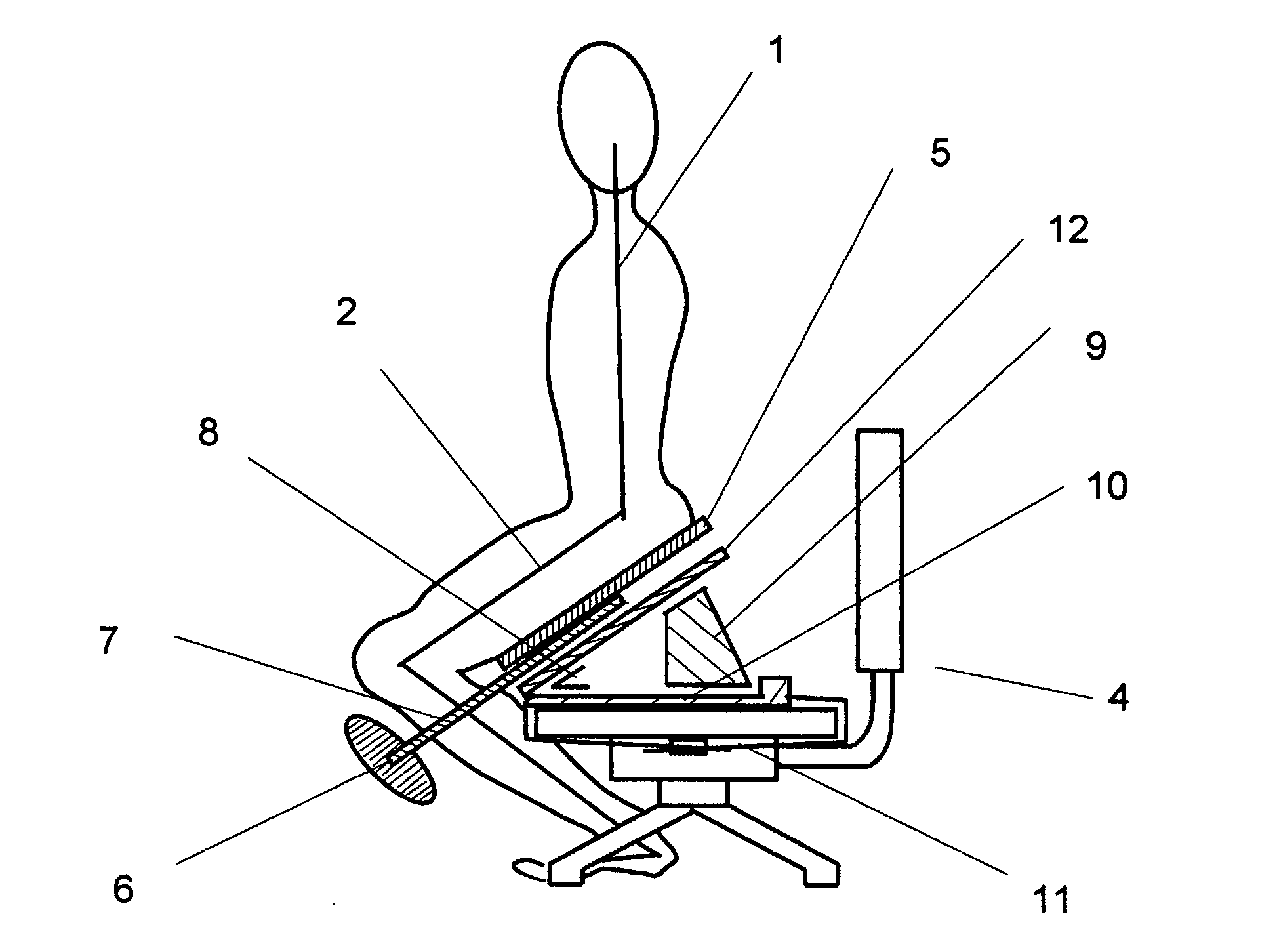 Seating apparatus with tilted surface and the chair with the same