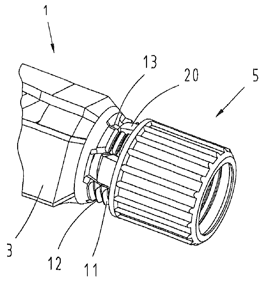 Connector housing with integrated cable clamp