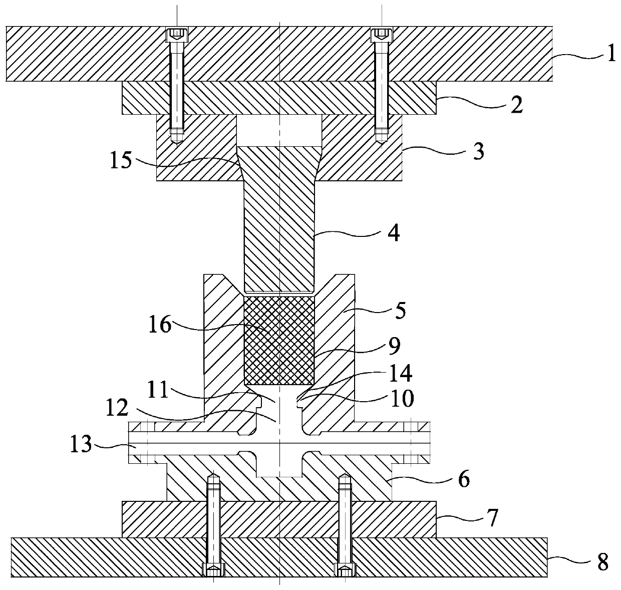 Large-deformation composite extrusion preparation method for magnesium alloy profile for vertical hydraulic machine