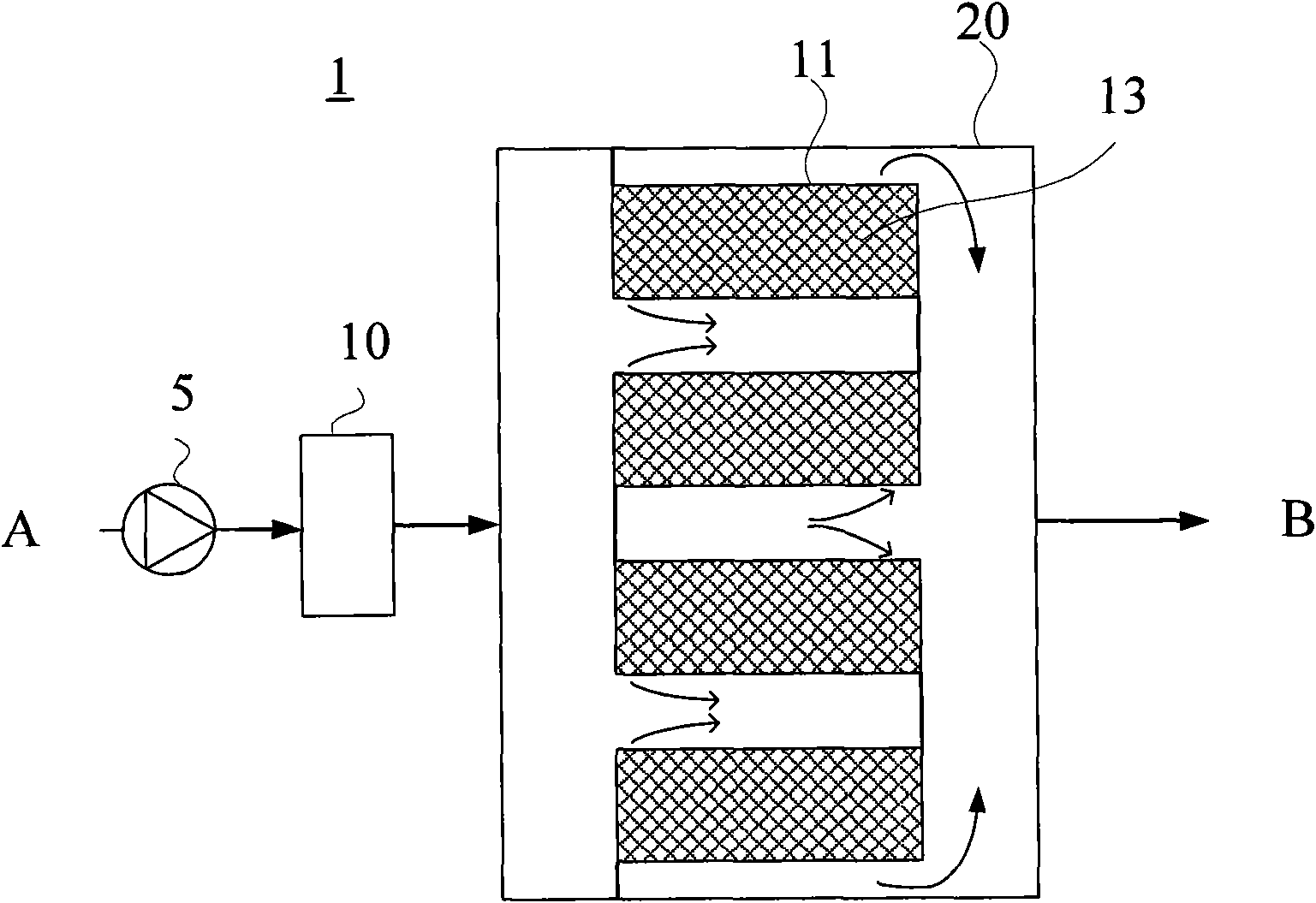 Adsorption system for carbon dioxide