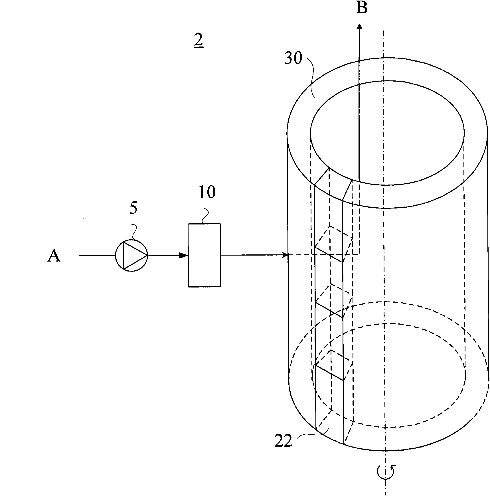 Adsorption system for carbon dioxide