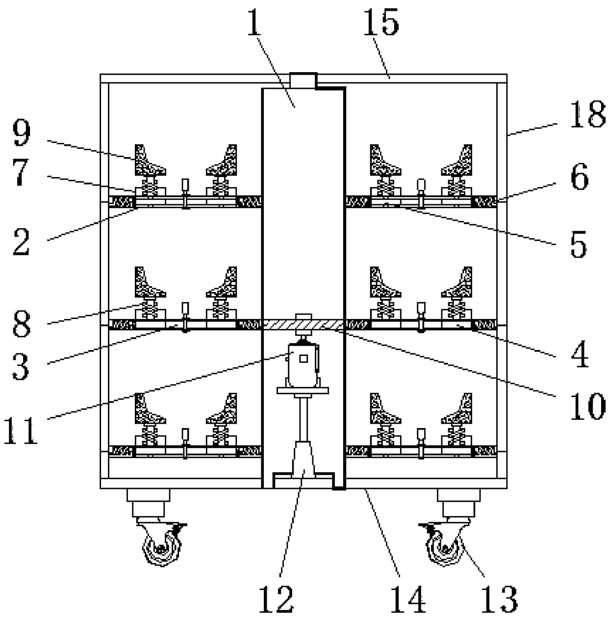 PLacement rack used for seawater pump and convenient to adjust in height