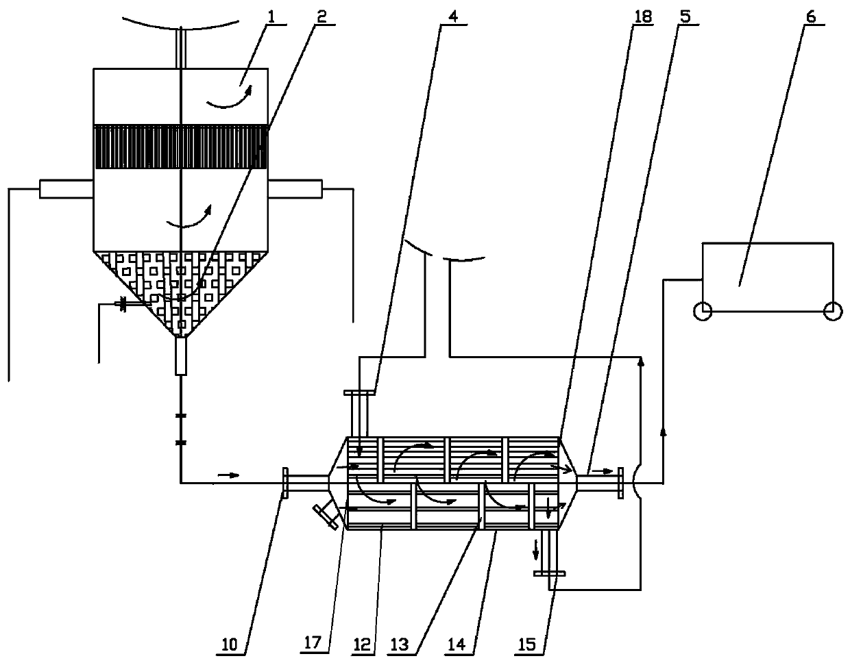 European metallurgical cloth bag ash-collecting storehouse high-temperature ash cooling device