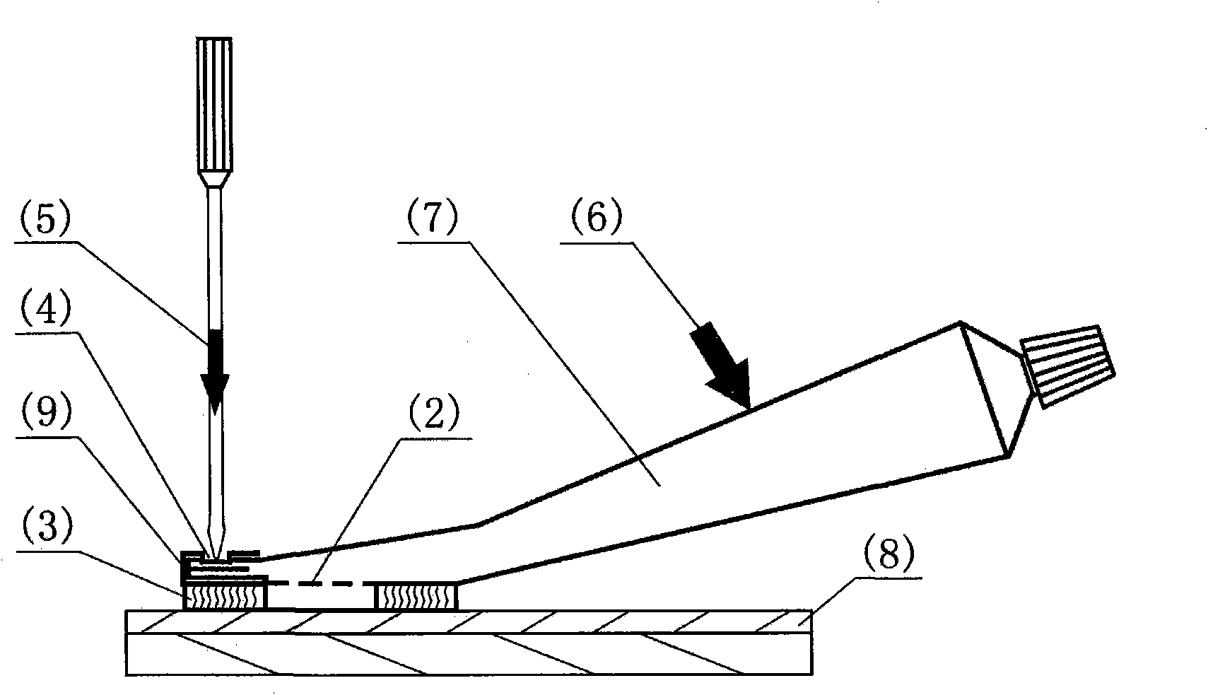 Self-cleaning gluing scheme