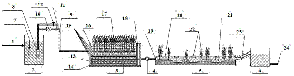 An artificial wetland system for deep purification of reclaimed water in alpine regions
