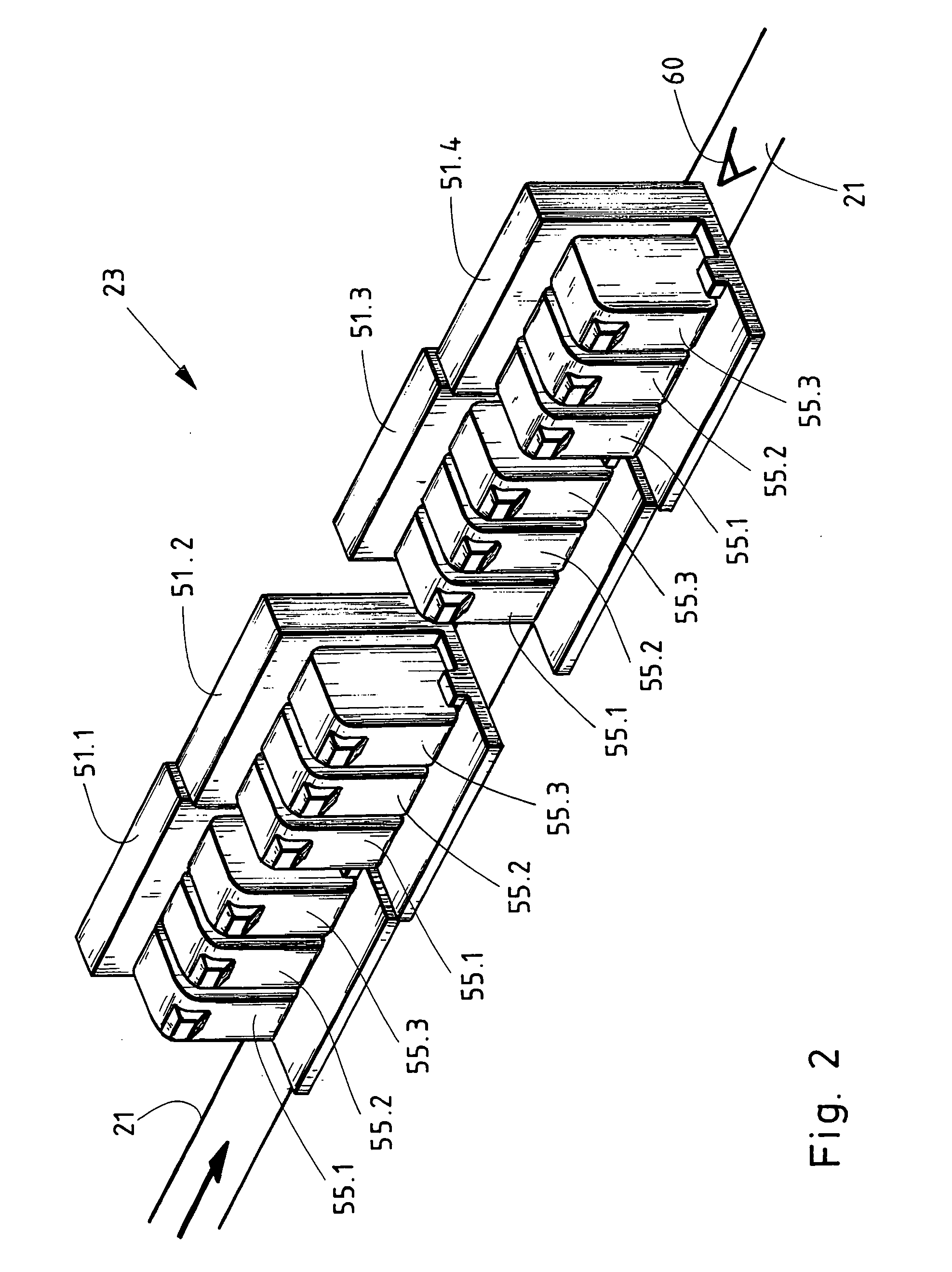 Printing mechanism for a machine of the tobacco processing industry