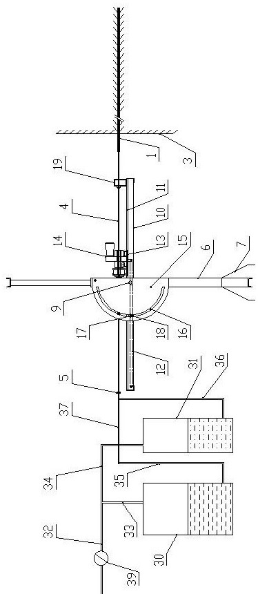 Water jet technology based anchor rope self-drilling and rapid anchoring construction method