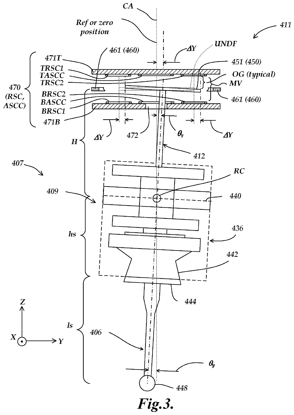 Inductive position detection configuration for indicating a measurement device stylus position