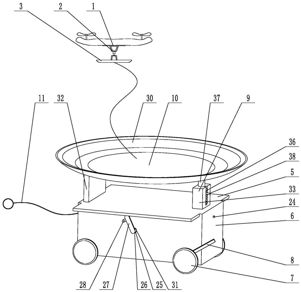 A bridge detection drone landing gear