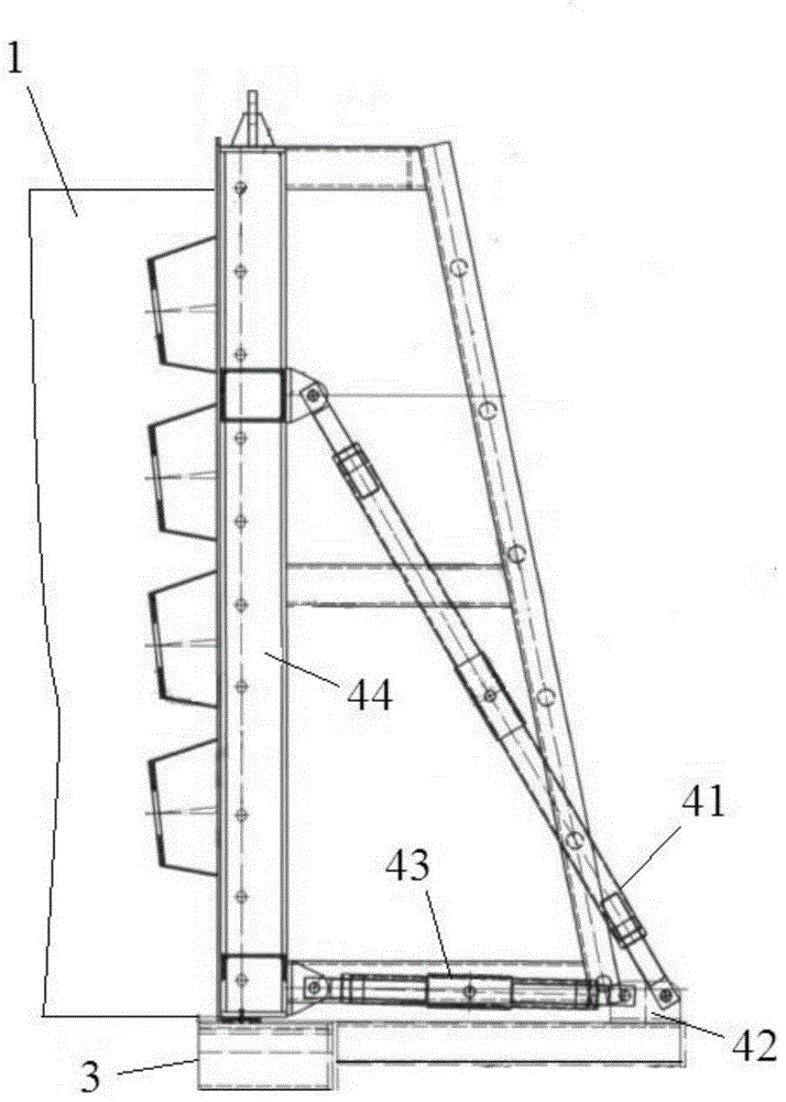 Mechanical template system of curved magnetic levitation track beam and application method of mechanical template system